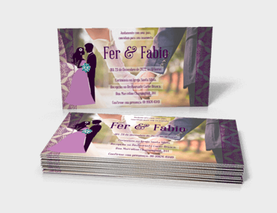 Convite Couchê 250g Laminação Fosca 9x15cm - 4x1 - 1000 unid