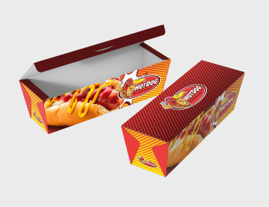 Embalagem Retangular Kraft 240g sem Película Antigordura 22x6x7cm - 4x0 - 100 unid