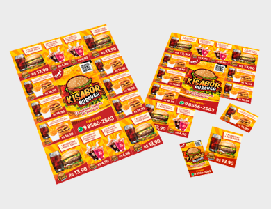 Folha Cupom de Desconto Couchê 120g Sem Verniz 15 Espaços 15x21 cm - 4x4 - 2500 unid