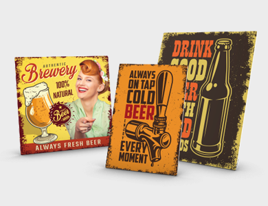 Kit de Quadros Decorativos em MDF 6mm 20x30cm - 4x0 - 1 unid