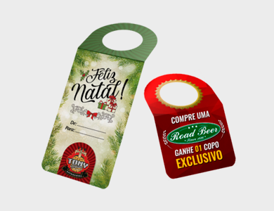 Tag para Garrafa Couchê 300g Verniz Total Frente 5,5x14,8cm - 4x0 - 250 unid
